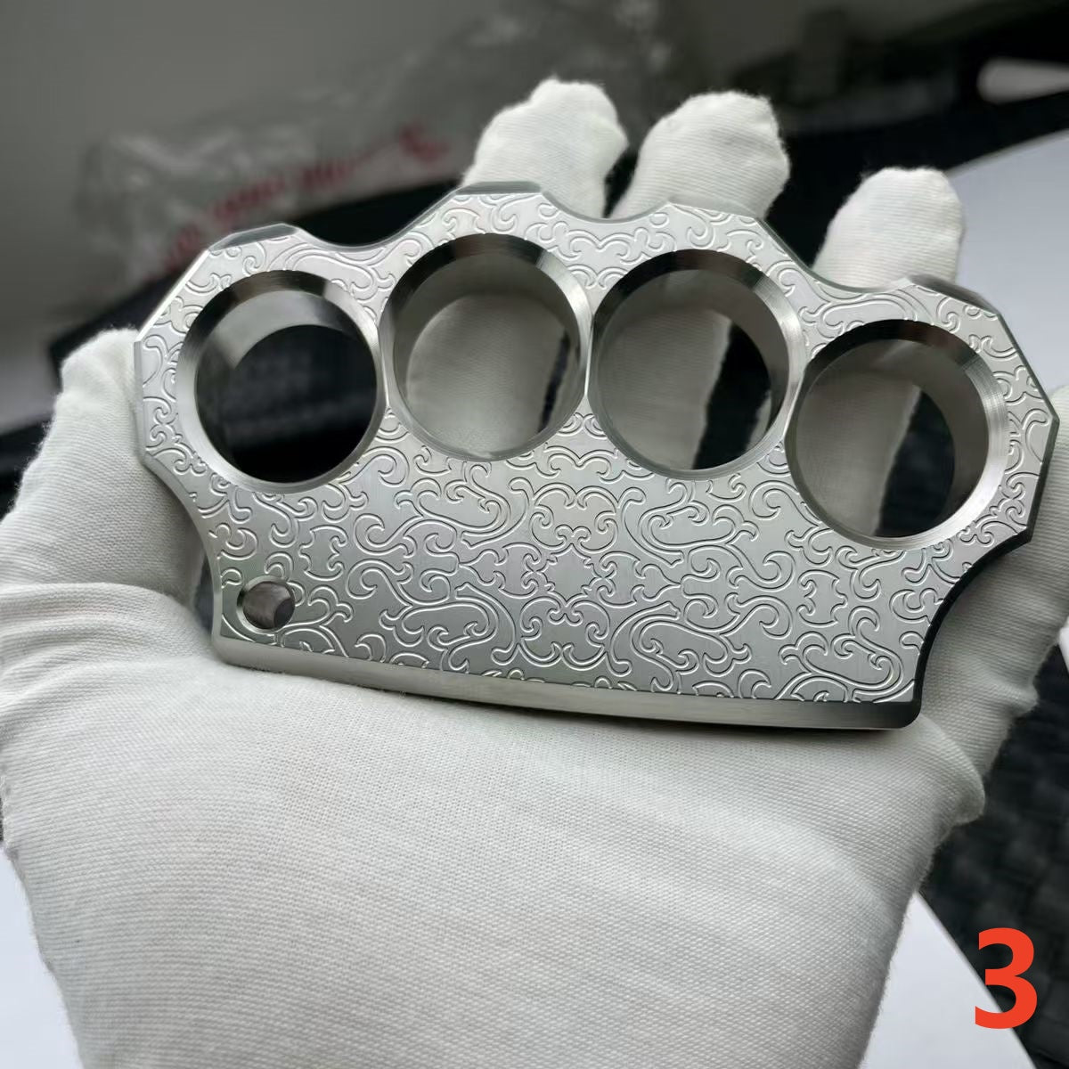 304 Stainless Steel Material Brass Knuckles CNC Engraved