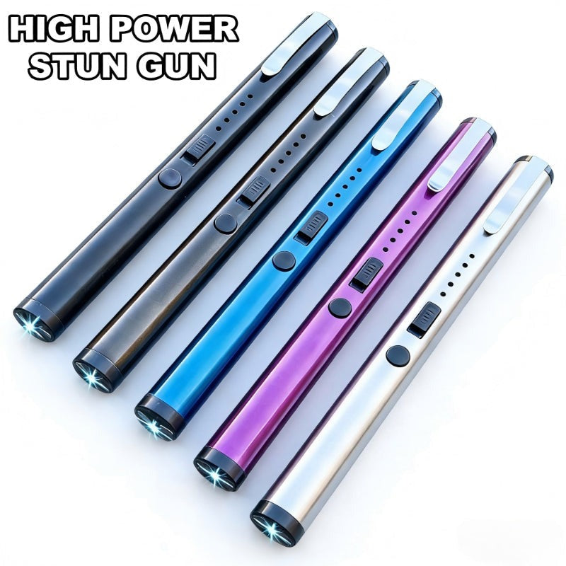 1903 Pen Style Portable Electric Shock Function Rechargeable With LED Flashlight