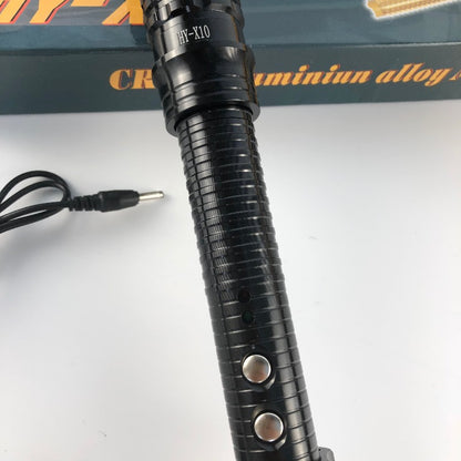 X10 Baton Portable Electric Shock Function Rechargeable With LED Flashlight