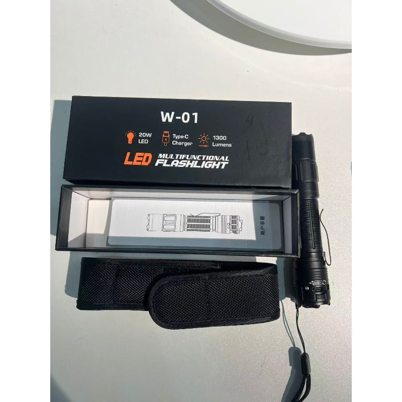 W-01 Portable Electric Shock Function Rechargeable With LED Flashlight