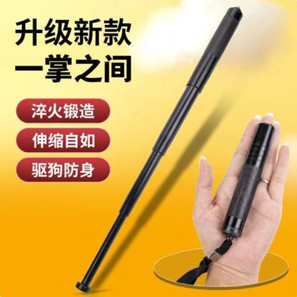 19.5 Inches Manual Telescopic Baton Portable Expandable Baton Anti-Slip Self Defense Stick for Personal Protection