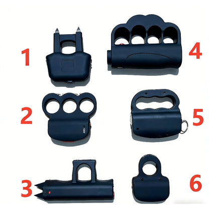 Knuckles Stun gun Portable Electric Shock Function Rechargeable With LED Flashlight