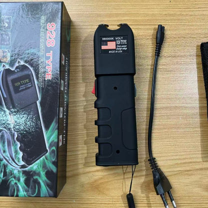 928 Max Voltage Portable Electric Shock Function Rechargeable With LED Flashlight