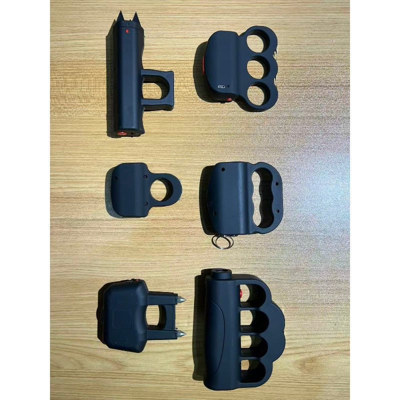 Knuckles Stun gun Portable Electric Shock Function Rechargeable With LED Flashlight