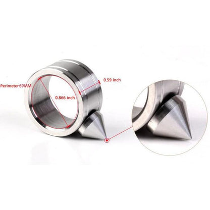Full Stainless Steel Spike Ring Self Defense With Ball Chain