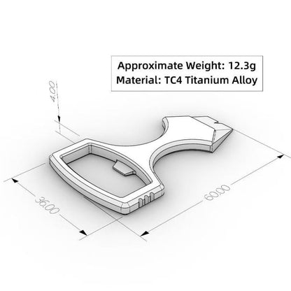 TC4 Titanium Alloy Knuckle Dusters Solid EDC Alloy Knuckle Dusters