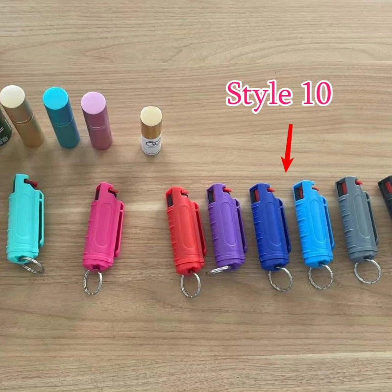 10ML Portable Lipstick Keychain Spray Pepper Sprays