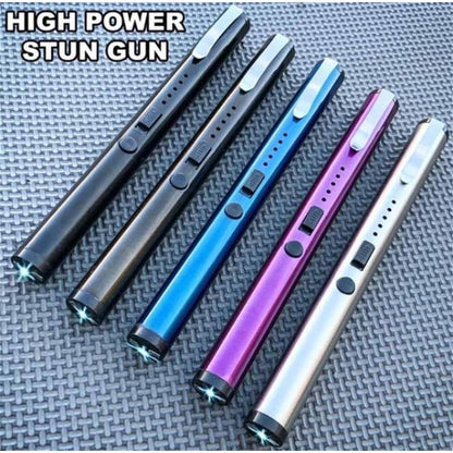 1903 Pen Style Portable Electric Shock Function Rechargeable With LED Flashlight