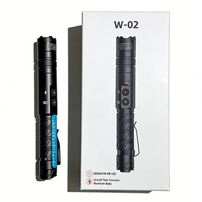 W-02 Portable Electric Shock Function Rechargeable With LED Flashlight