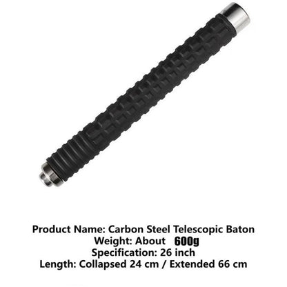 26 Inch Manual Telescopic Baton Portable Expandable Baton Anti-Slip Self Defense Stick for Personal Protection