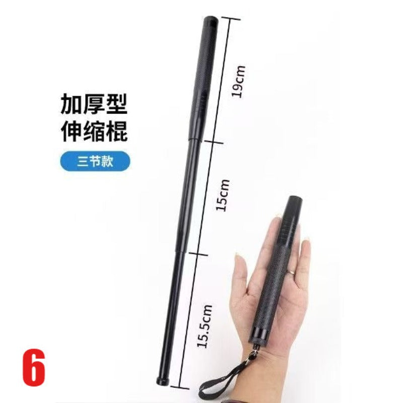 19.5 Inches Manual Telescopic Baton Portable Expandable Baton Anti-Slip Self Defense Stick for Personal Protection