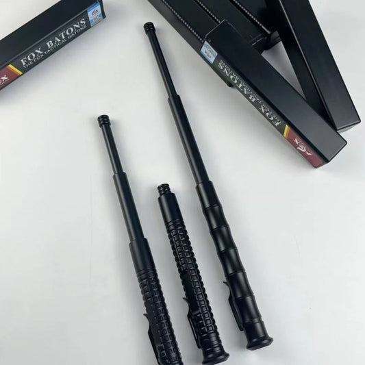 Manual Fox Agent Telescopic Baton Portable Mechanical Expandable Baton Anti-Slip Self Defense Stick for Personal Protection
