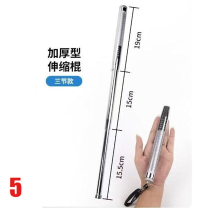 19.5 Inches Manual Telescopic Baton Portable Expandable Baton Anti-Slip Self Defense Stick for Personal Protection