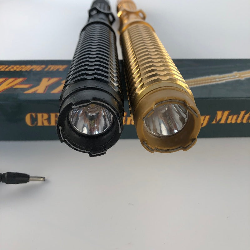 X10 Baton Portable Electric Shock Function Rechargeable With LED Flashlight