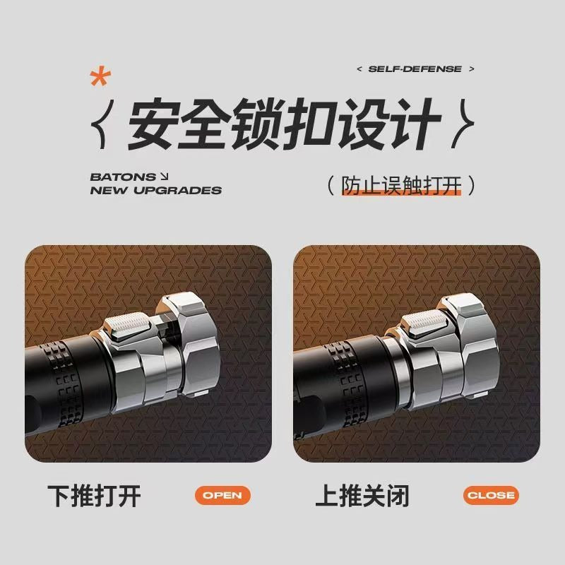 21-32 Inch Automatic Telescopic Baton Portable Expandable Baton Anti-Slip Self Defense Stick for Personal Protection