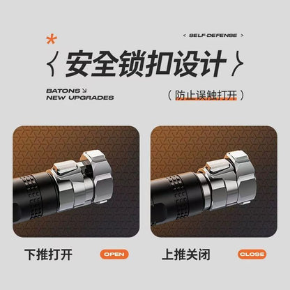 21-32 Inch Automatic Telescopic Baton Portable Expandable Baton Anti-Slip Self Defense Stick for Personal Protection
