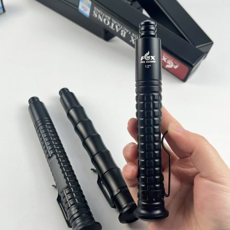 Manual Fox Agent Telescopic Baton Portable Mechanical Expandable Baton Anti-Slip Self Defense Stick for Personal Protection