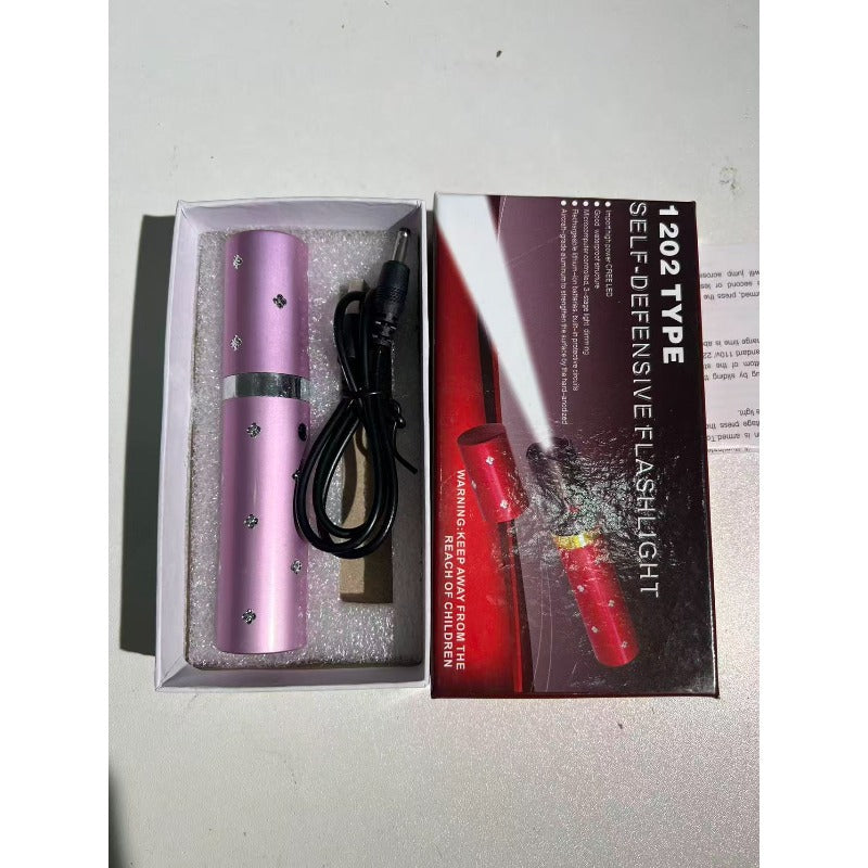 1202 Portable Electric Shock Function Rechargeable With LED Flashlight