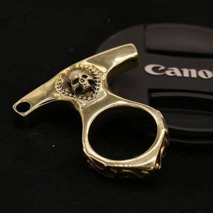 Real Brass Knuckles Keychain