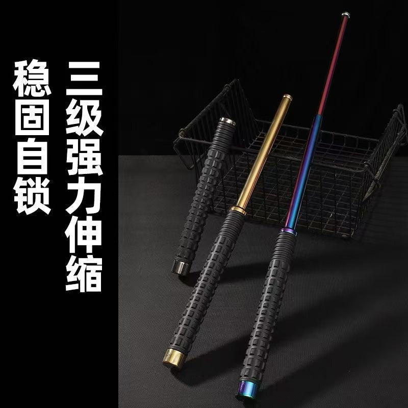 26 Inch Manual Telescopic Baton Portable Expandable Baton Anti-Slip Self Defense Stick for Personal Protection