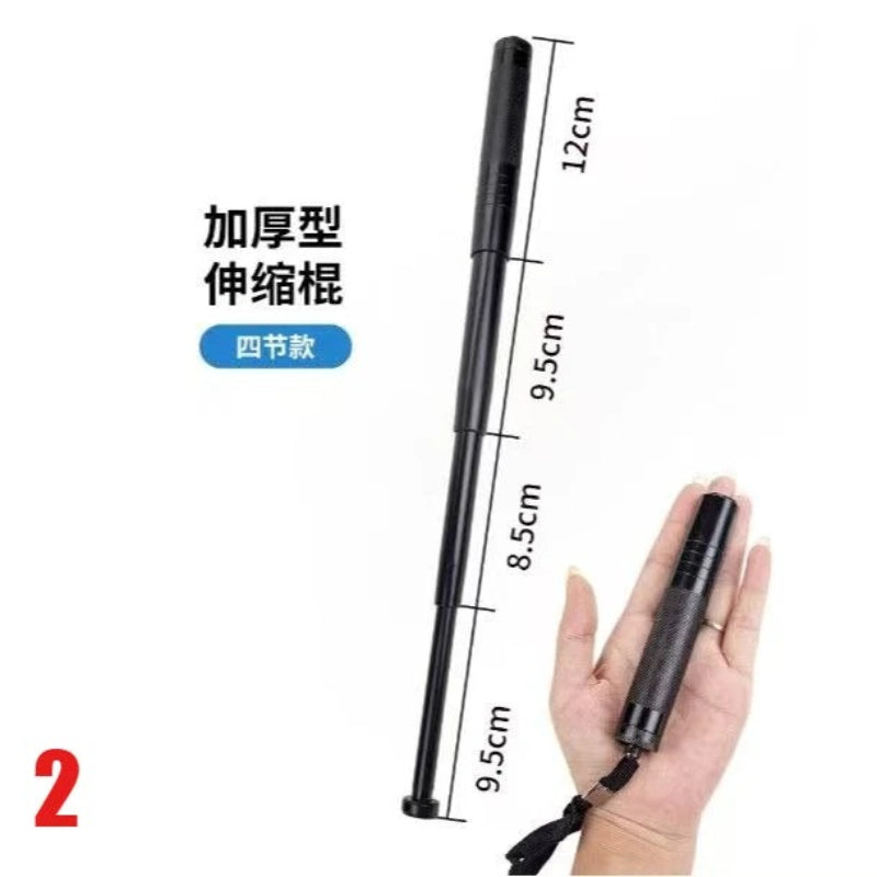 19.5 Inches Manual Telescopic Baton Portable Expandable Baton Anti-Slip Self Defense Stick for Personal Protection