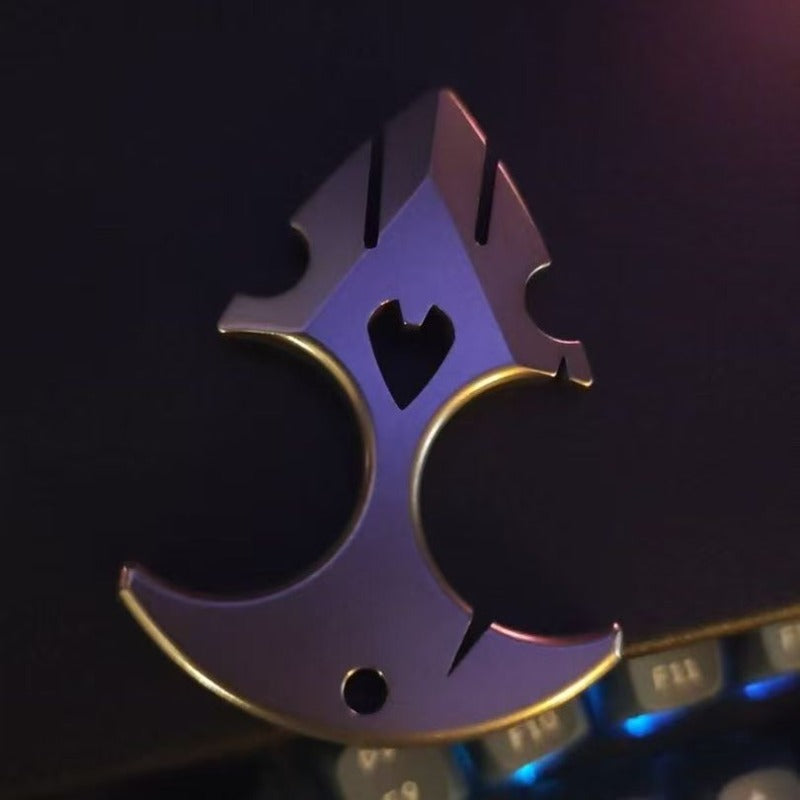 Titanium Material EDC Brass Knuckles with Thickened Titanium Chain