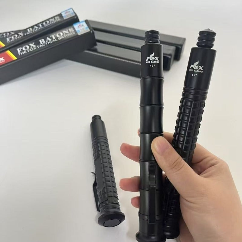 Manual Fox Agent Telescopic Baton Portable Mechanical Expandable Baton Anti-Slip Self Defense Stick for Personal Protection