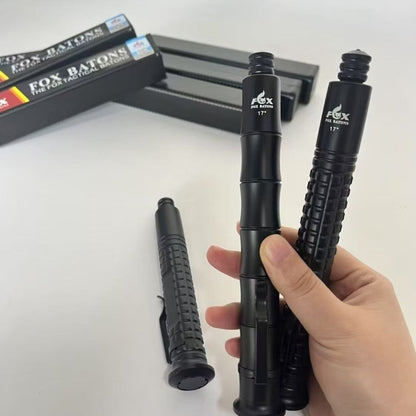 Manual Fox Agent Telescopic Baton Portable Mechanical Expandable Baton Anti-Slip Self Defense Stick for Personal Protection