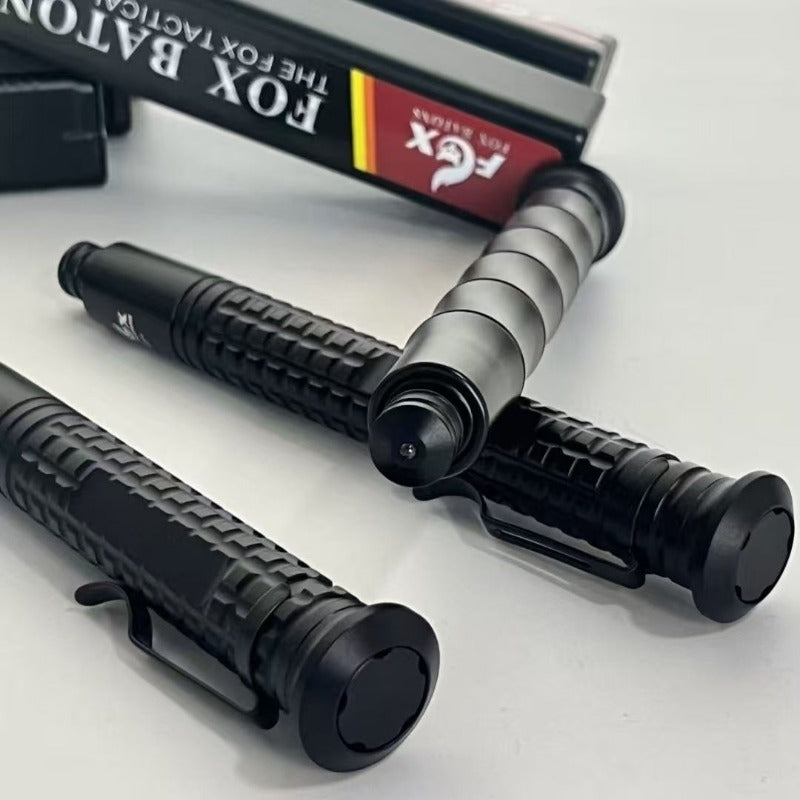 Manual Fox Agent Telescopic Baton Portable Mechanical Expandable Baton Anti-Slip Self Defense Stick for Personal Protection