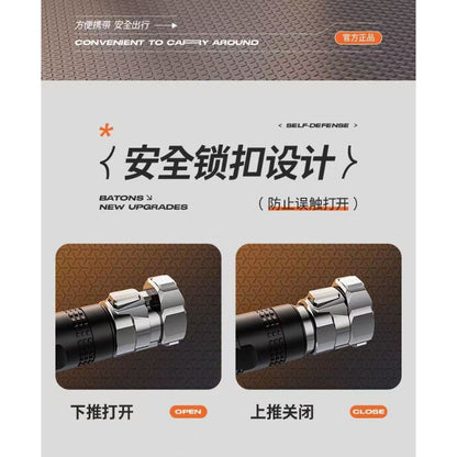 21-32 Inch Automatic Telescopic Baton Portable Expandable Baton Anti-Slip Self Defense Stick for Personal Protection