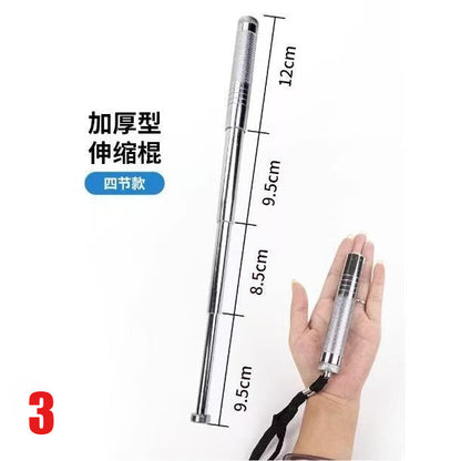 19.5 Inches Manual Telescopic Baton Portable Expandable Baton Anti-Slip Self Defense Stick for Personal Protection
