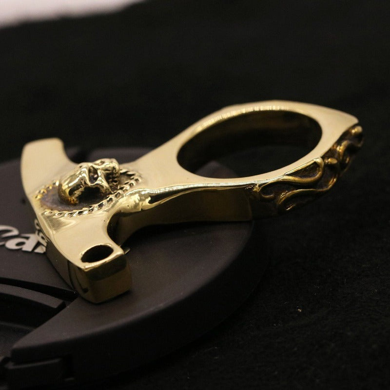Real Brass Knuckles Keychain