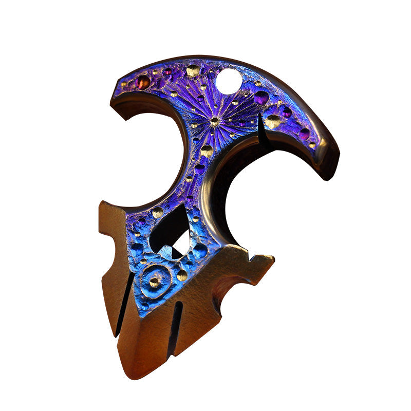 New Titanium Meteorite Crater Everyday Carry Single Knuckle Duster