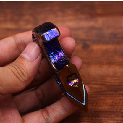 New Titanium Meteorite Crater Everyday Carry Single Knuckle Duster