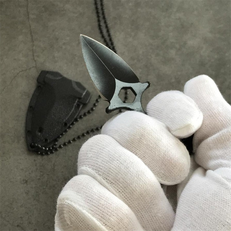 Outdoor Mini EDC Pocket Necklace Tool Knuckle Knife