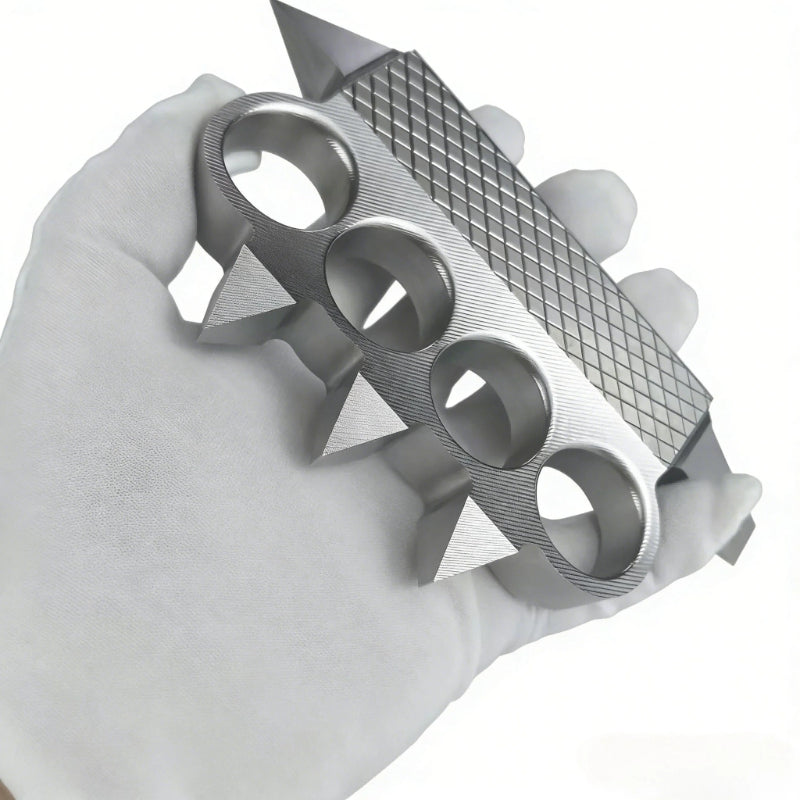 Extra Hard Knuckle Duster, 2Cr14 Stainless Iron Material, Quenched and Hardened to 50 HRC.