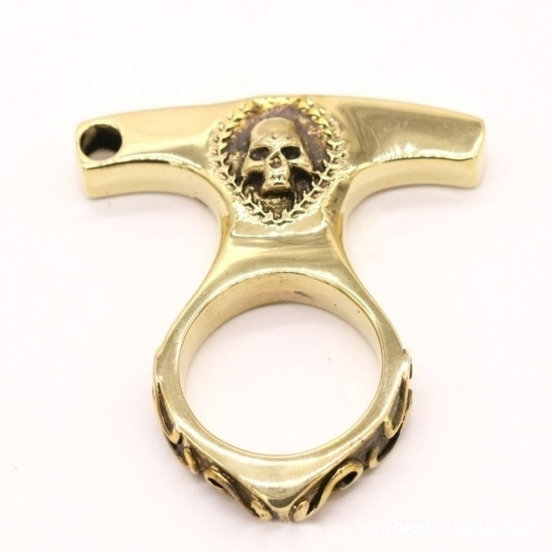 Real Brass Knuckles Keychain