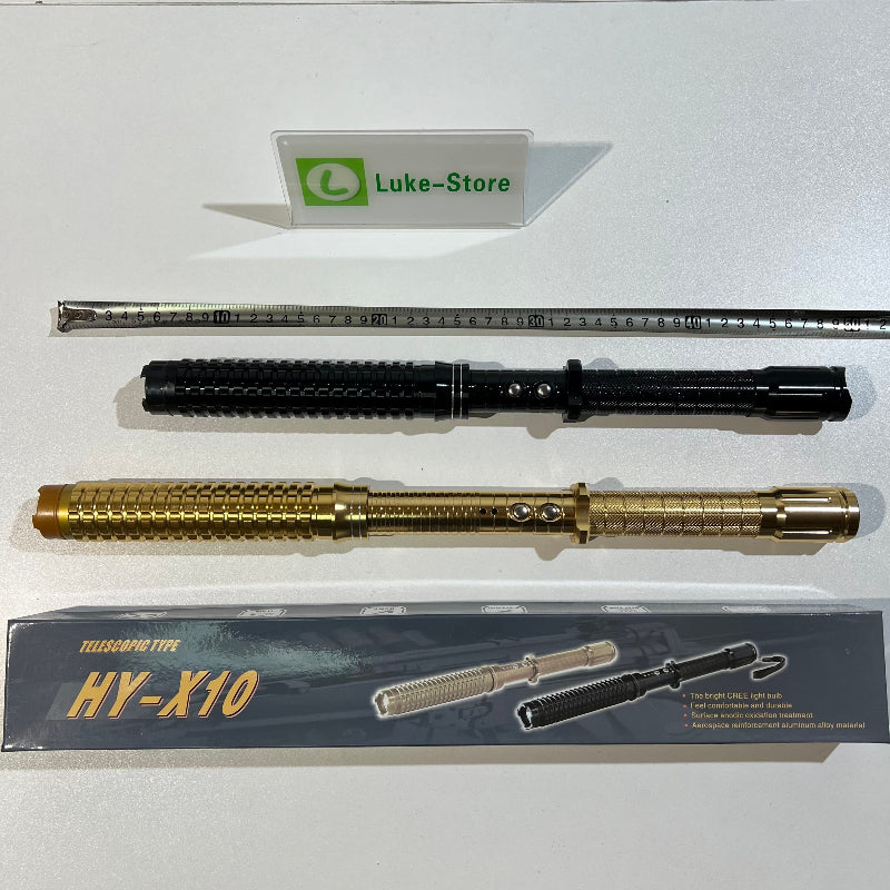 X10 Baton Portable Electric Shock Function Rechargeable With LED Flashlight