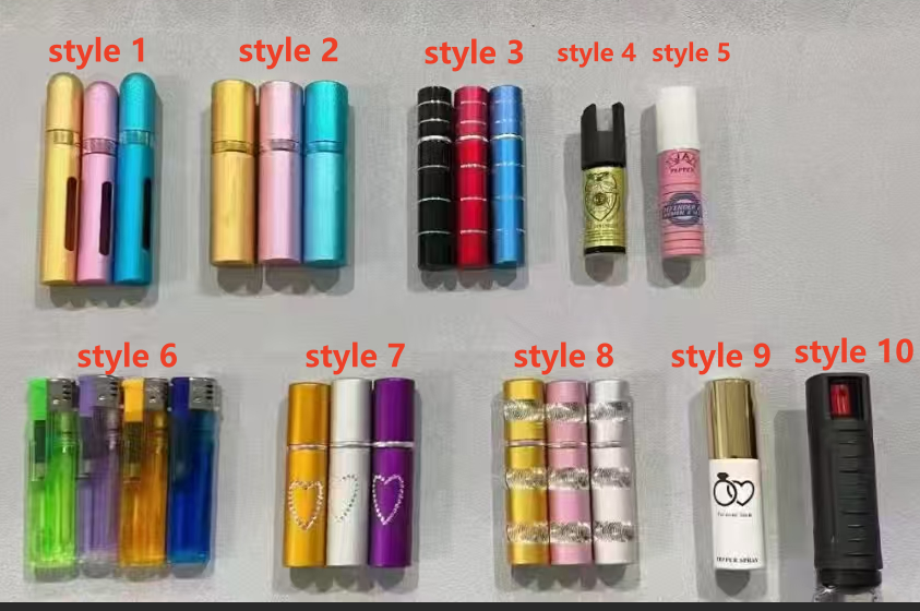 10ML Portable Lipstick Keychain Spray Pepper Sprays