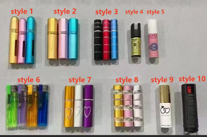 10ML Portable Lipstick Keychain Spray Pepper Sprays