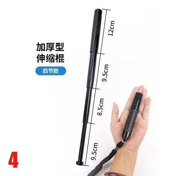 19.5 Inches Manual Telescopic Baton Portable Expandable Baton Anti-Slip Self Defense Stick for Personal Protection