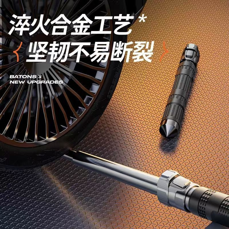 21-32 Inch Automatic Telescopic Baton Portable Expandable Baton Anti-Slip Self Defense Stick for Personal Protection