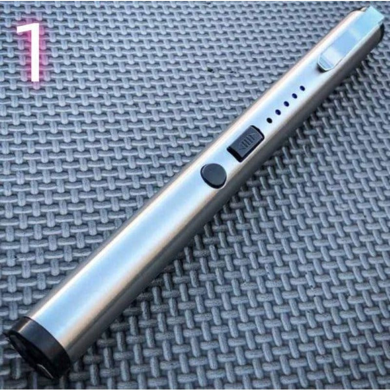 1903 Pen Style Portable Electric Shock Function Rechargeable With LED Flashlight