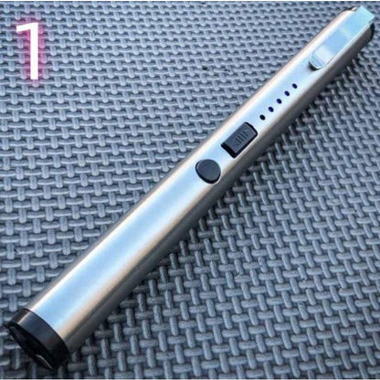 1903 Pen Style Portable Electric Shock Function Rechargeable With LED Flashlight