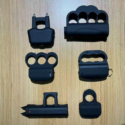 Knuckles Stun gun Portable Electric Shock Function Rechargeable With LED Flashlight
