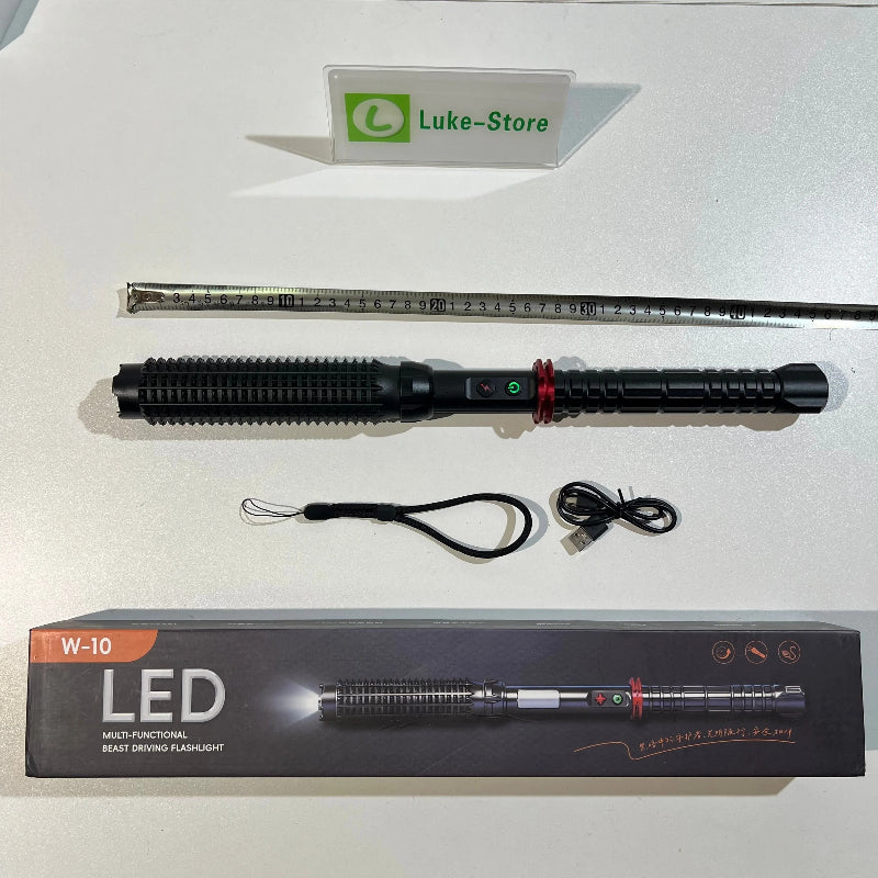 New W-10 Baton Electric Shock Function Rechargeable With LED Flashlight