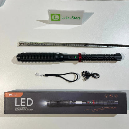 New W-10 Baton Electric Shock Function Rechargeable With LED Flashlight