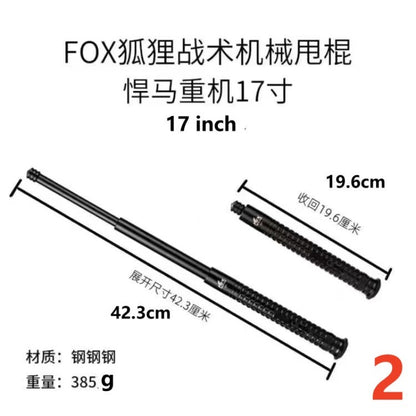 Manual Fox Agent Telescopic Baton Portable Mechanical Expandable Baton Anti-Slip Self Defense Stick for Personal Protection