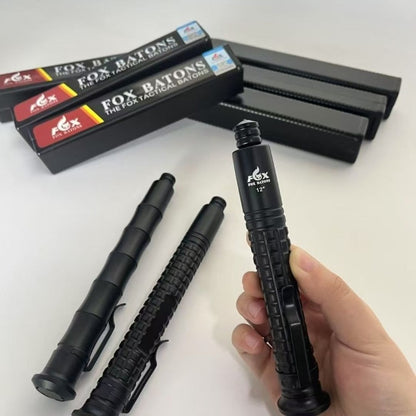 Manual Fox Agent Telescopic Baton Portable Mechanical Expandable Baton Anti-Slip Self Defense Stick for Personal Protection
