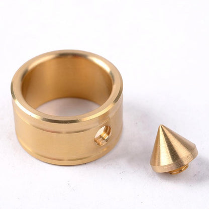 Full Stainless Steel Spike Ring Self Defense With Ball Chain